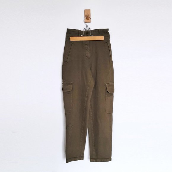 Aritzia Wilfred Free Army Green High-Rise Modern Cargo Utility Pants - Size 00 - Picture 3 of 12